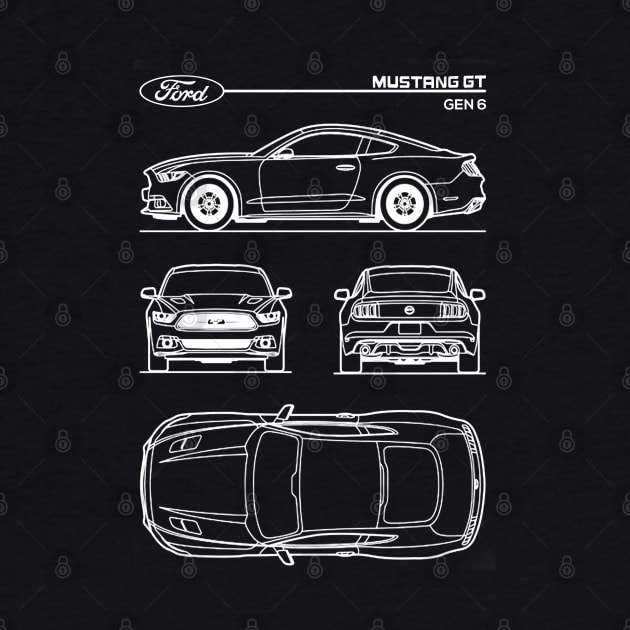 Ford Mustang GT Gen 6 Patent White by Luve